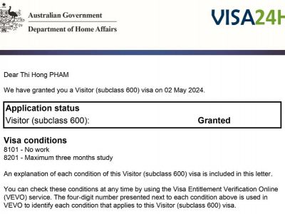 Hướng dẫn cách check visa Úc online